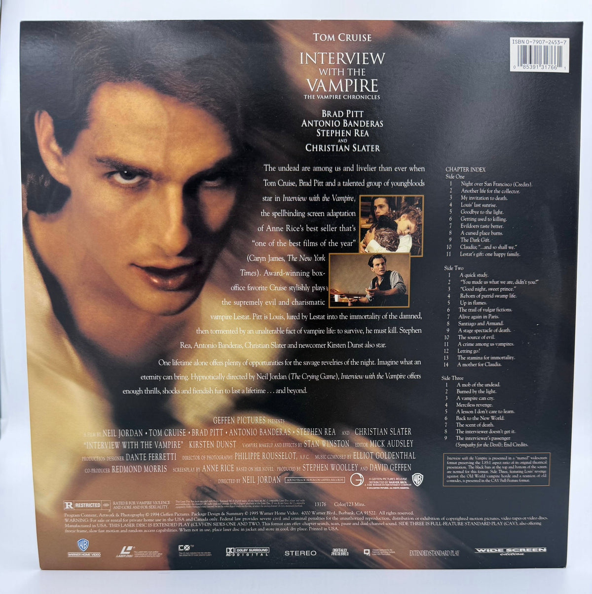 Interview with the Vampire: The Vampire Chronicles (1994) LaserDisc - Tom Cruise, Brad Pitt - Widescreen Edition - Warner Home Video - EX