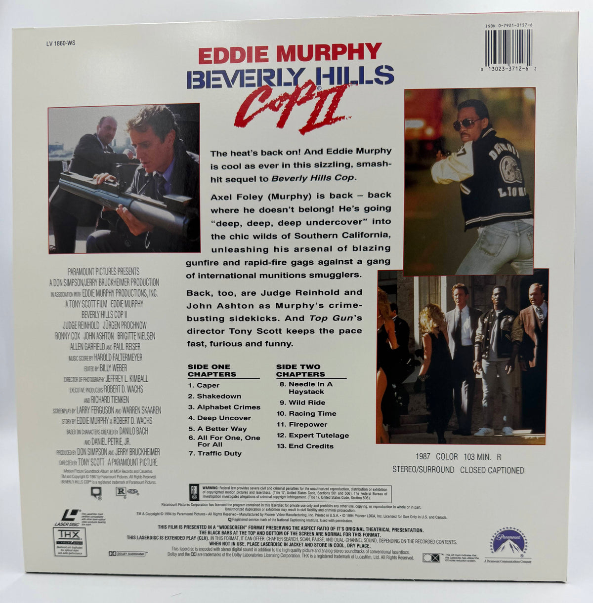 Beverly Hills Cop II (1994) LaserDisc - Eddie Murphy - THX Widescreen Edition - Paramount Home Video - EX