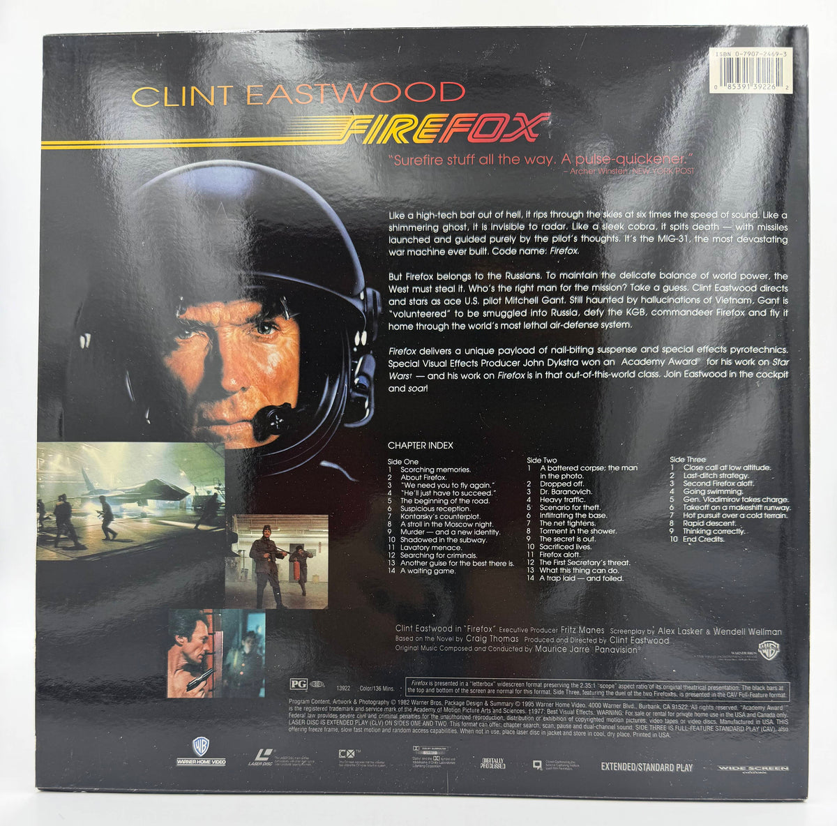 Firefox (1982) LaserDisc LD - Clint Eastwood - Widescreen Letterbox - Warner Home Video - EX