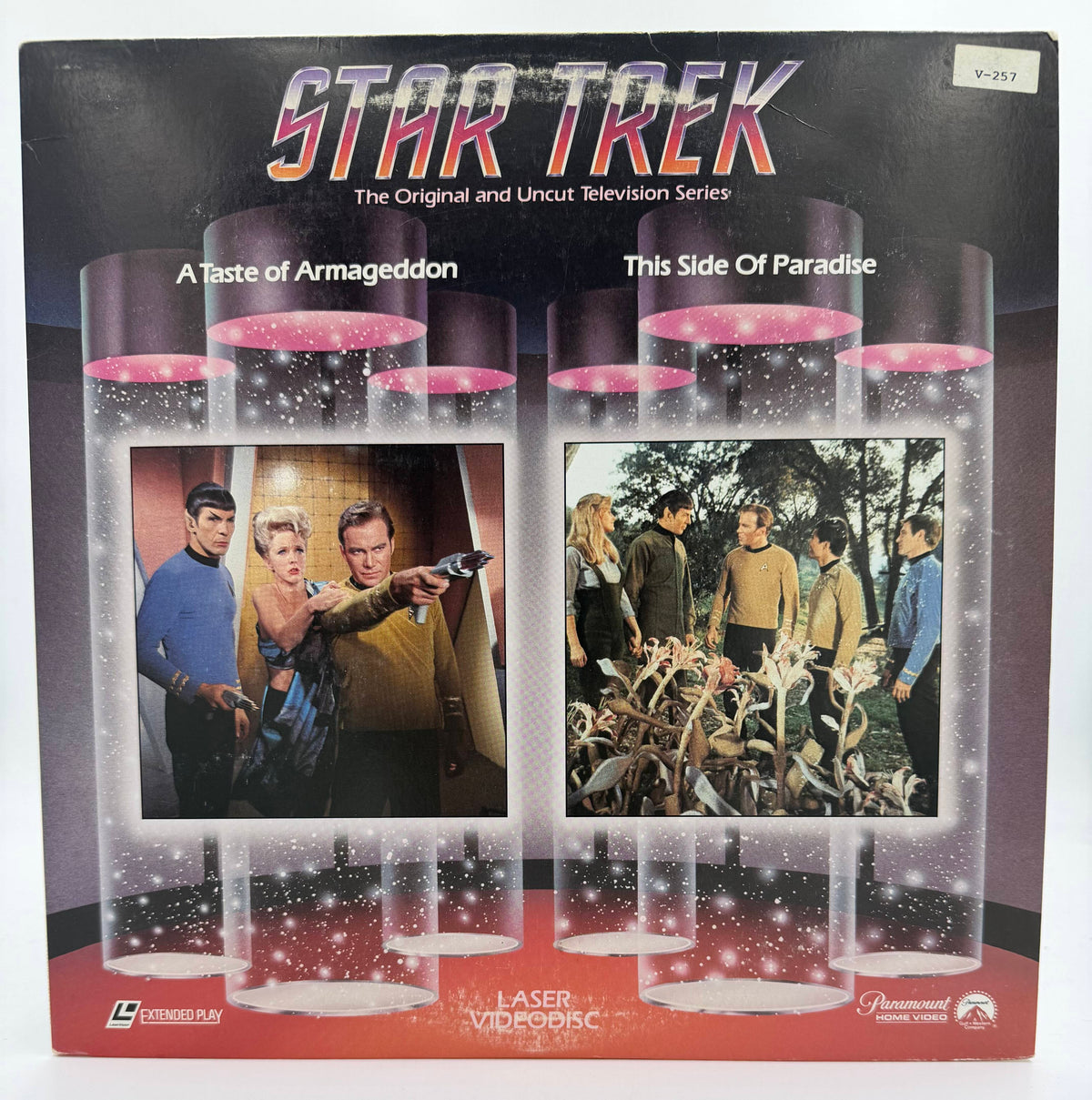 Star Trek: The Original Series Vol. 23 LaserDisc LD (1985) Episode 23 (A Taste Of Armageddon) & Episode 25 (This Side Of Paradise) - Paramount Home Video - VG