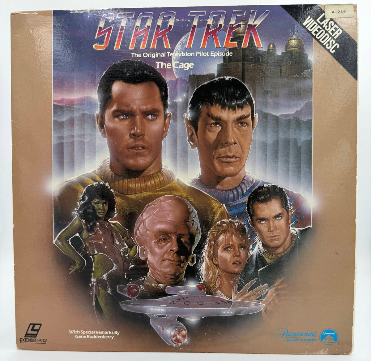 Star Trek: The Original Television Pilot Episode - "The Cage" LaserDisc LD (1986) - Paramount Home Video - VG