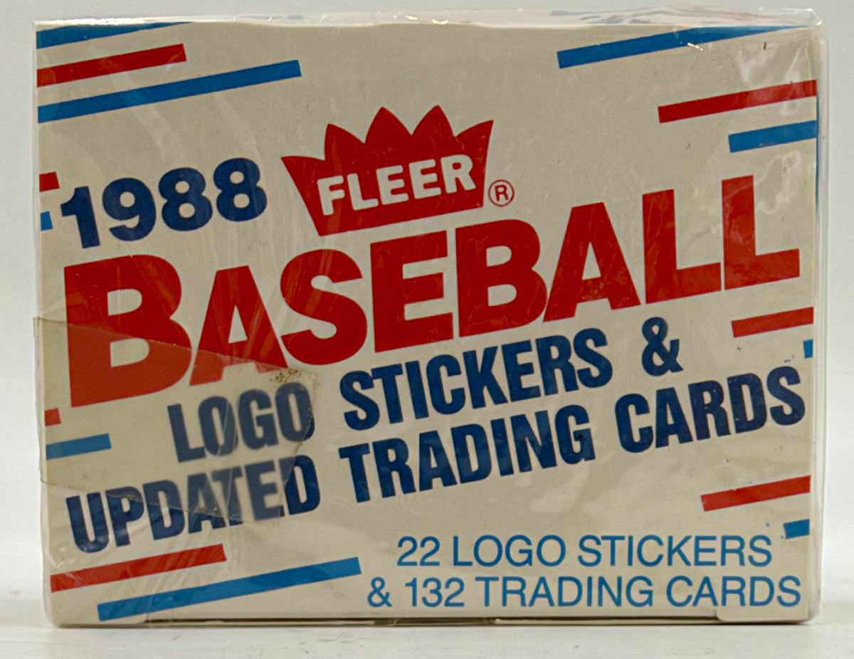 1988 Fleer MLB Baseball Update Factory Set (132 Cards and 22 Logo Stickers)