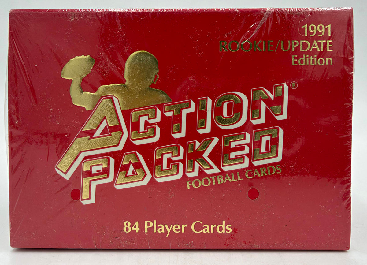 1991 Action Packed NFL Football (Rookie/Update Edition) Factory Set (84 Cards) - Sealed Brett Favre Rookie