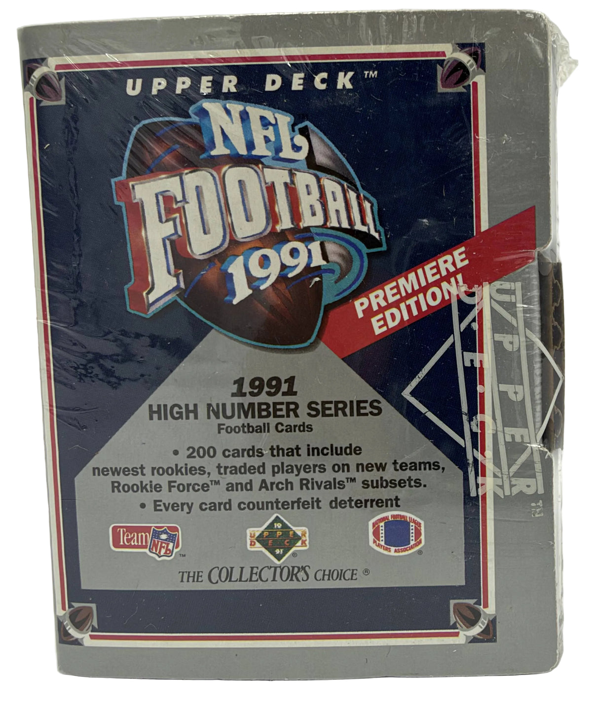 1991 Upper Deck NFL Football Premiere Edition High Number Series Complete Factory Set (200 Cards) - Brett Favre Rookie - Sealed
