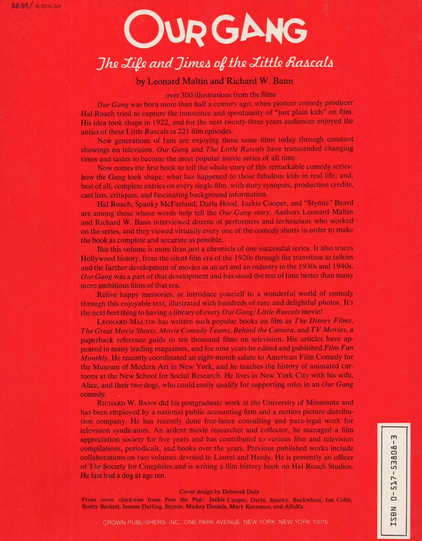 1977 Crown Publishers Our Gang: The Life and Times of the Little Rascals Vintage Biography Book