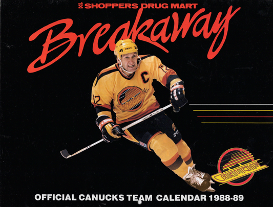 Vintage 1988-89 Vancouver Canucks Official Team Calendar – Shoppers Drug Mart Promo