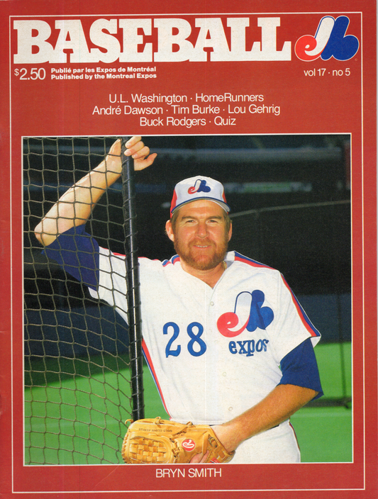 Vintage 1987 Montreal Expos Baseball Magazine – Bryn Smith Cover (Vol. 17, No. 5)