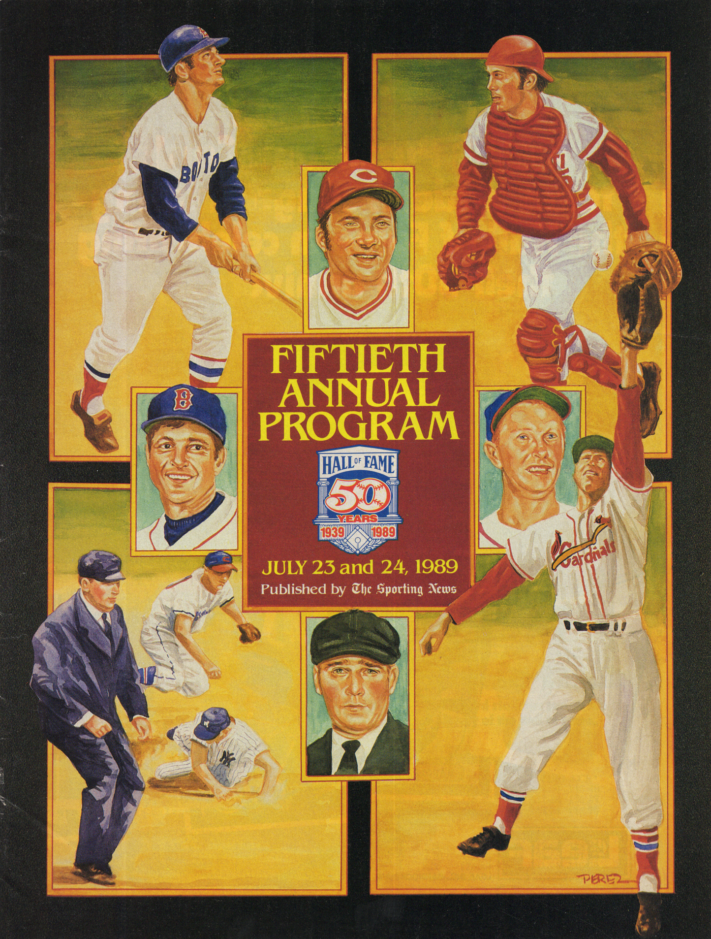 Vintage 1989 Baseball Hall of Fame 50th Year Anniversary Program – Golden Jubilee Edition