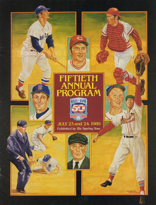Vintage 1989 Baseball Hall of Fame 50th Year Anniversary Program – Golden Jubilee Edition