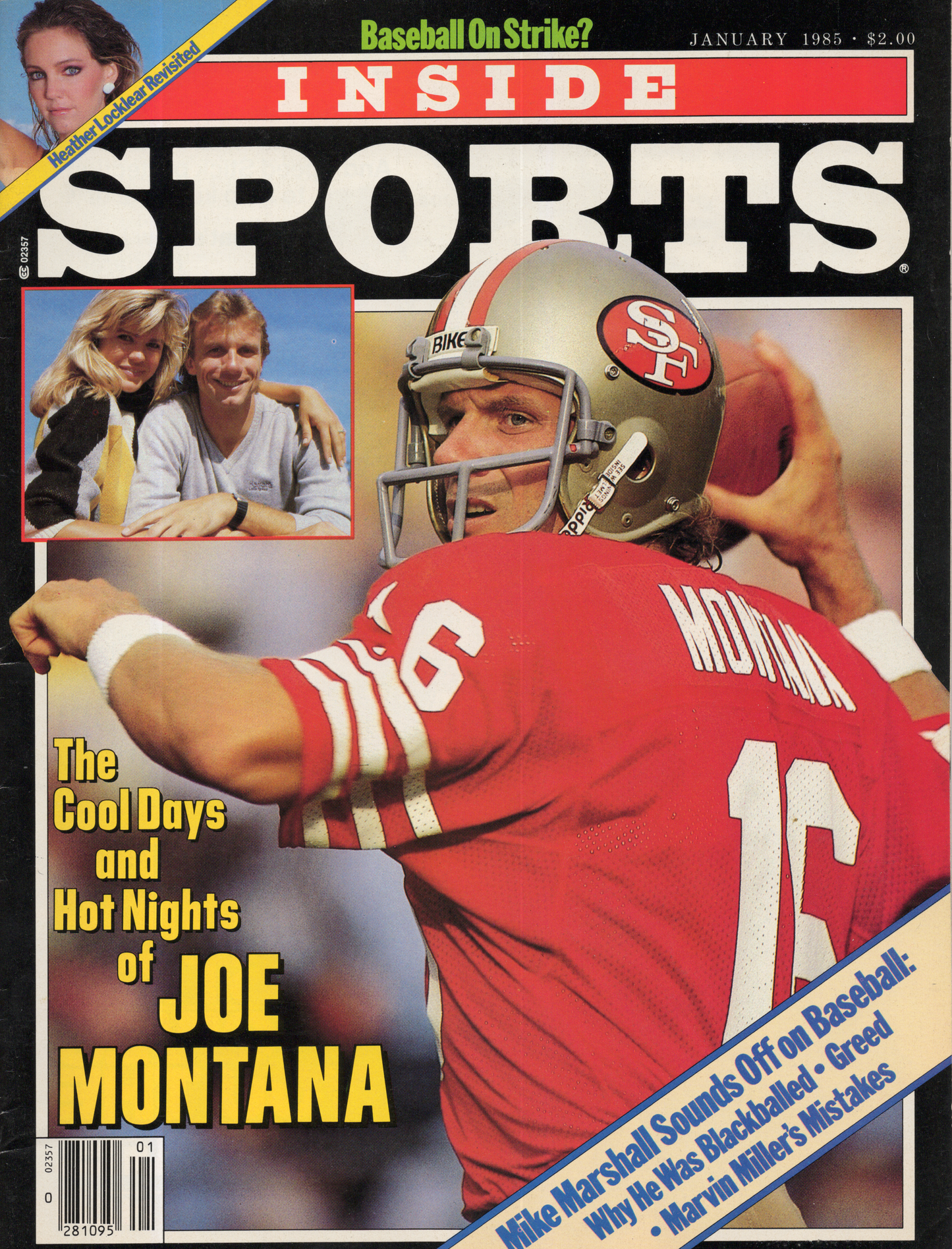 Vintage Inside Sports Magazine January 1985 – Joe Montana San Francisco 49ers Cover Newsstand Edition