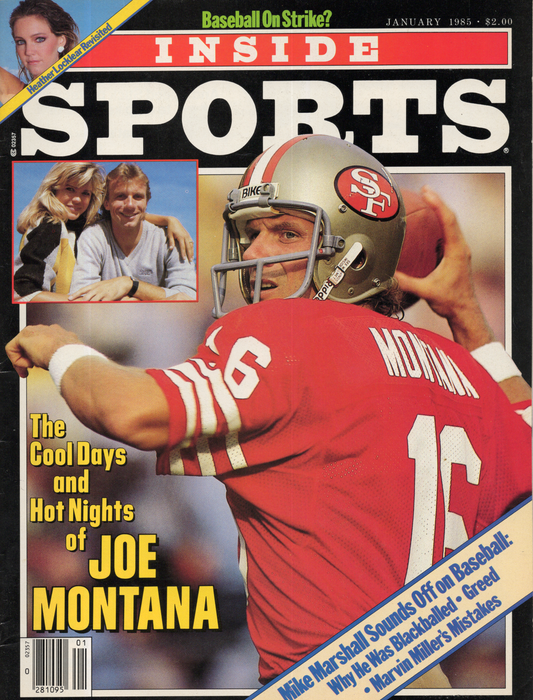 Vintage Inside Sports Magazine January 1985 – Joe Montana San Francisco 49ers Cover Newsstand Edition