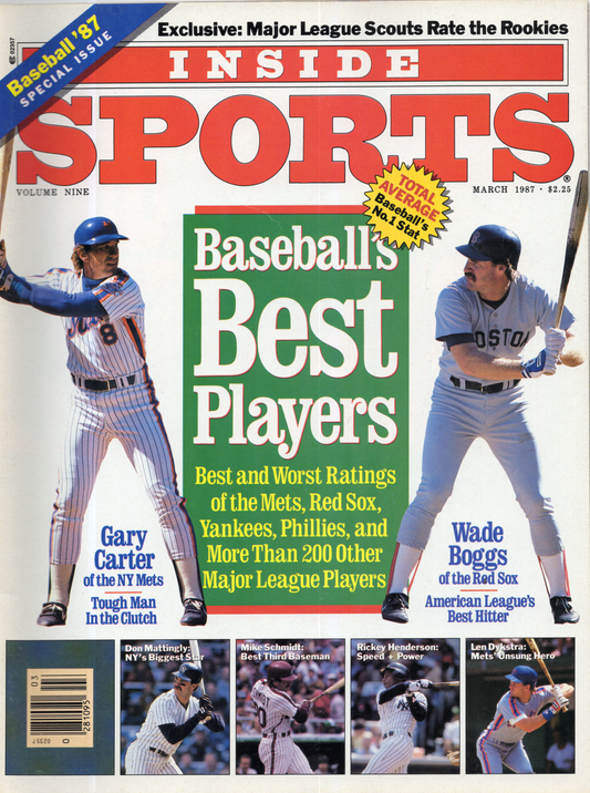 1987 Inside Sports Magazine- Baseball's Best Players Special Issue Newsstand Edition