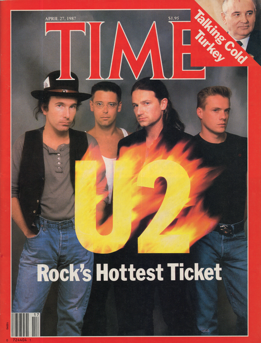 Vintage TIME Magazine April 27, 1987 - U2 Cover "Rock's Hottest Ticket" Newsstand Edition
