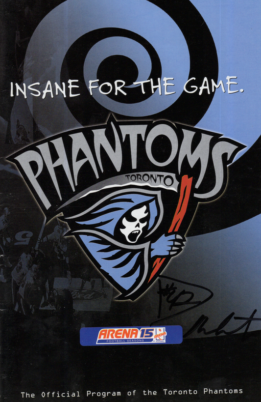 Vintage 2001-2002 Toronto Phantoms AFL Arena Football Official Game Program