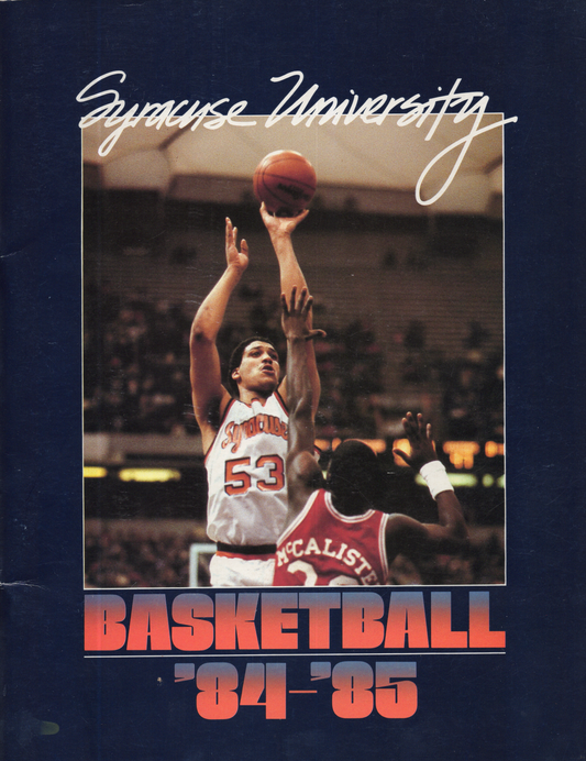 Vintage 1984-85 Syracuse Orangemen Basketball Media Guide College Basketball