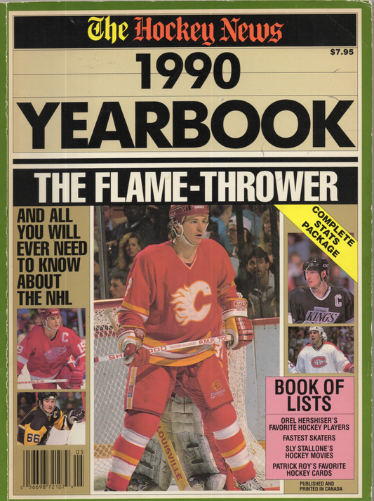 Vintage The Hockey News 1990 Yearbook – Joe Nieuwendyk Cover (Complete Stats Edition)