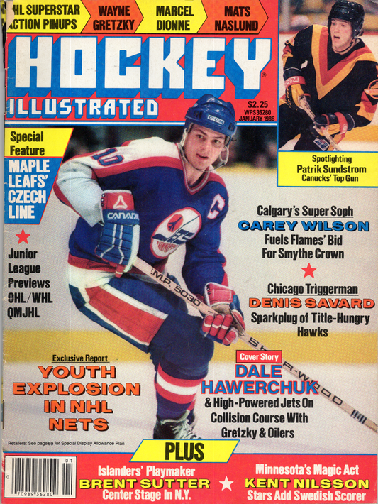 Vintage Hockey Illustrated Magazine (January 1988) – Dale Hawerchuk Cover / Wayne Gretzky Back Cover Feature