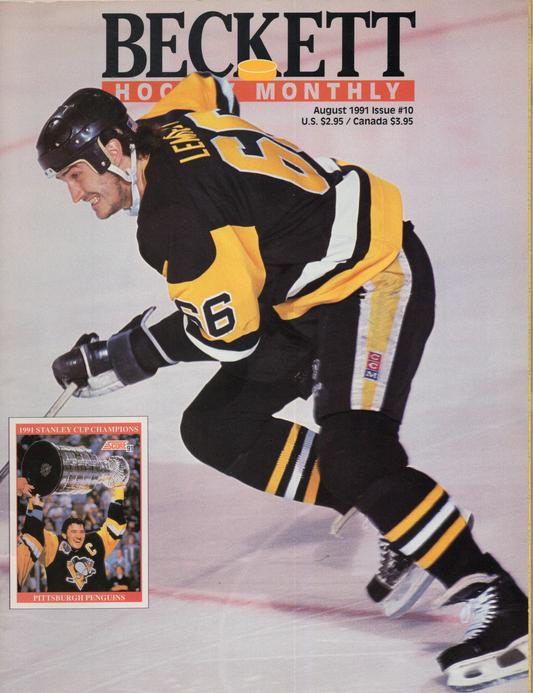 1991 Beckett Hockey Monthly Magazine Issue #10 Mario Lemieux Price Guide Magazine