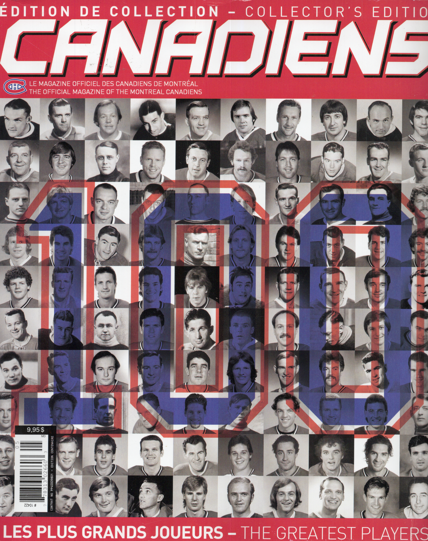 2009 Montreal Canadiens Centennial "100 Greatest Players" Special Collector's Edition Magazine VG Condition