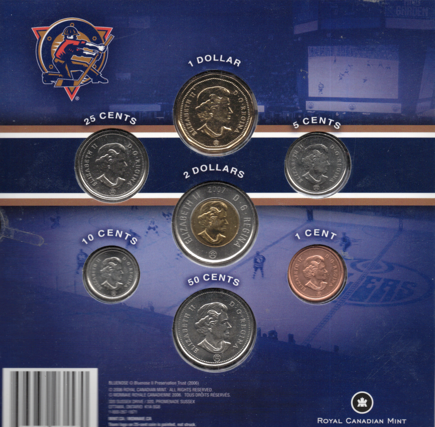2006-07 Royal Canadian Mint NHL Edmonton Oilers Official Coin Set (7-Coin Pack)