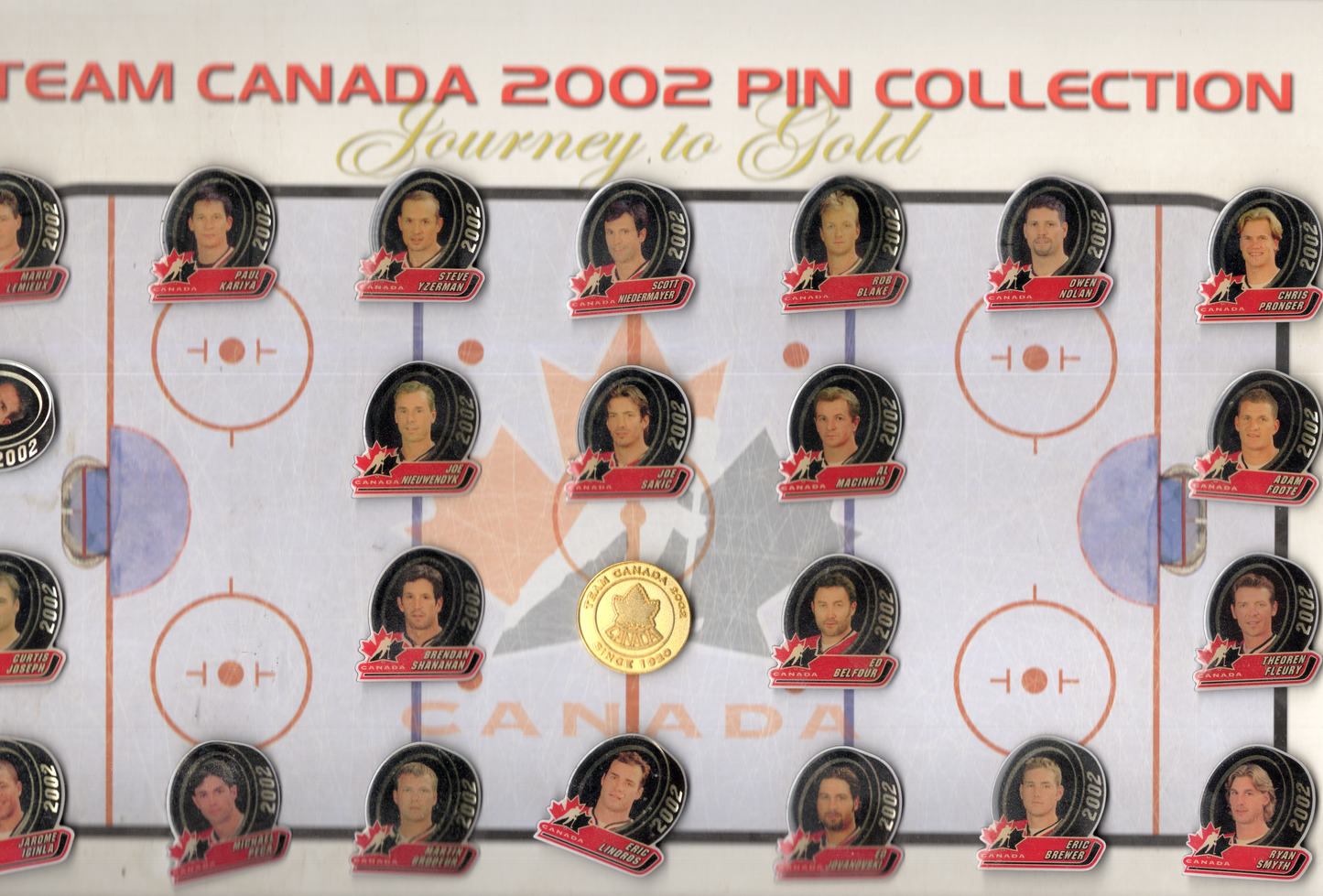 2002 Team Canada Official Completed Pin Collection Album- 23/23 (2002 Winter Olympic Games)