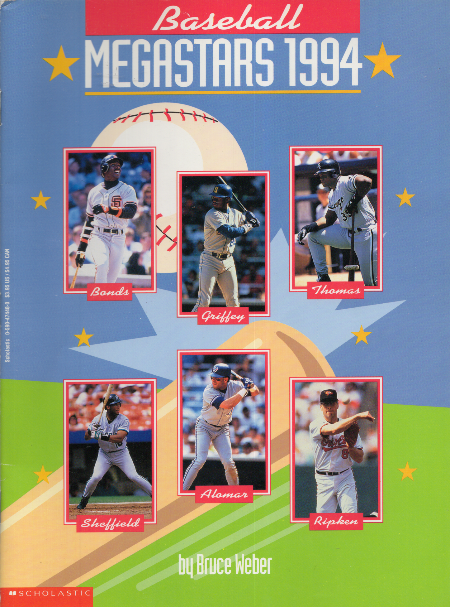 Vintage 1994 Scholastic Baseball Megastars Softcover Book