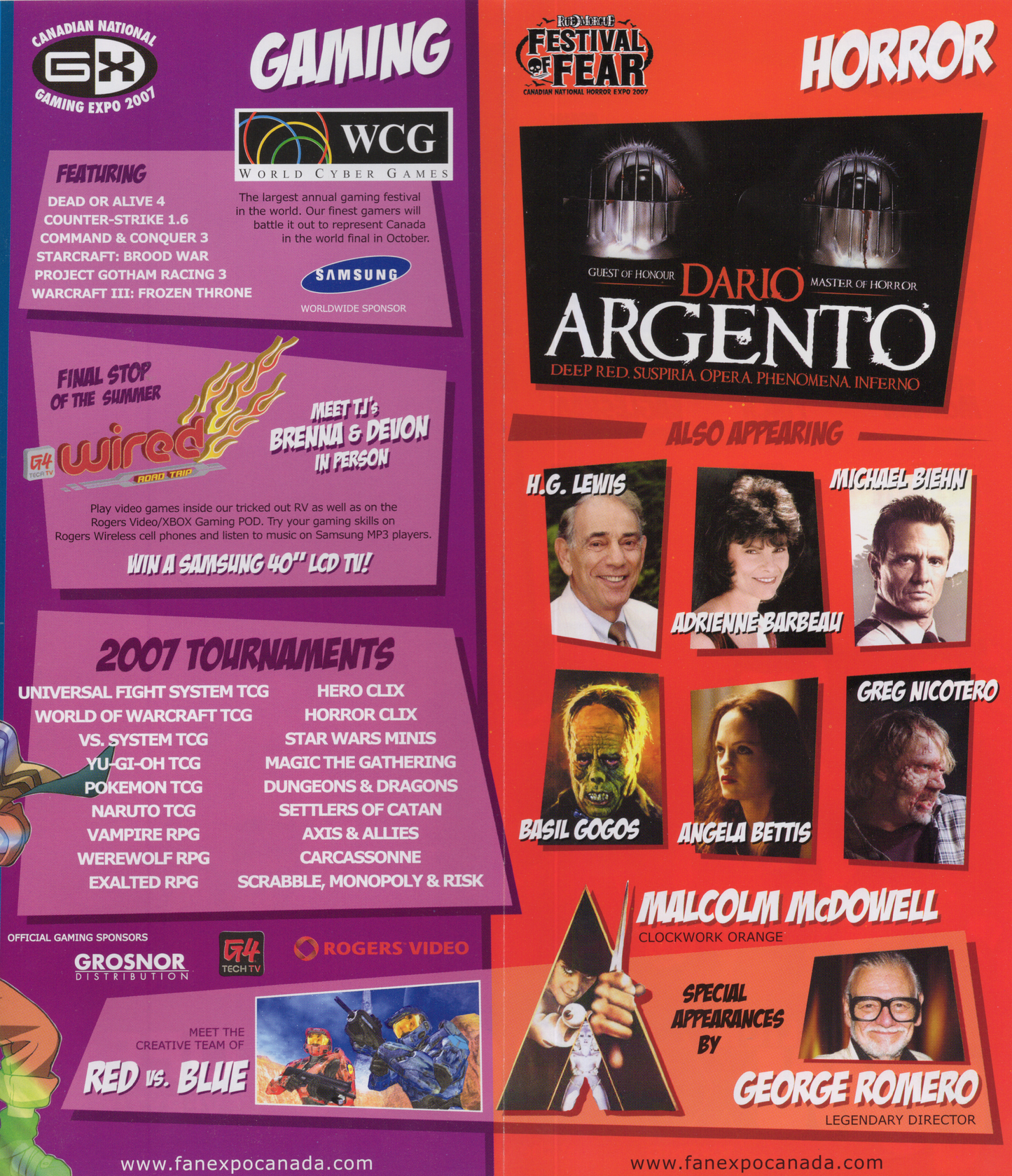 2007 Fan Expo Canada Official Program Guide (Metro Convention Centre)