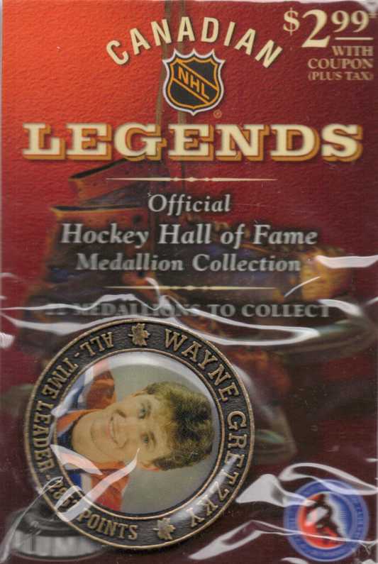 2003-04 NHL Canadian Legends Wayne Gretzky Official Hockey Hall of Fame Medallion