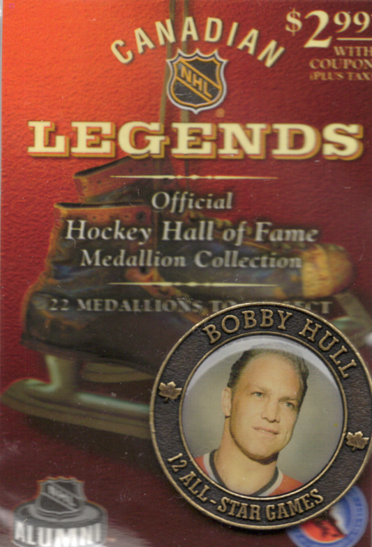 2003-04 NHL Canadian Legends Bobby Hull Official Hockey Hall of Fame Medallion