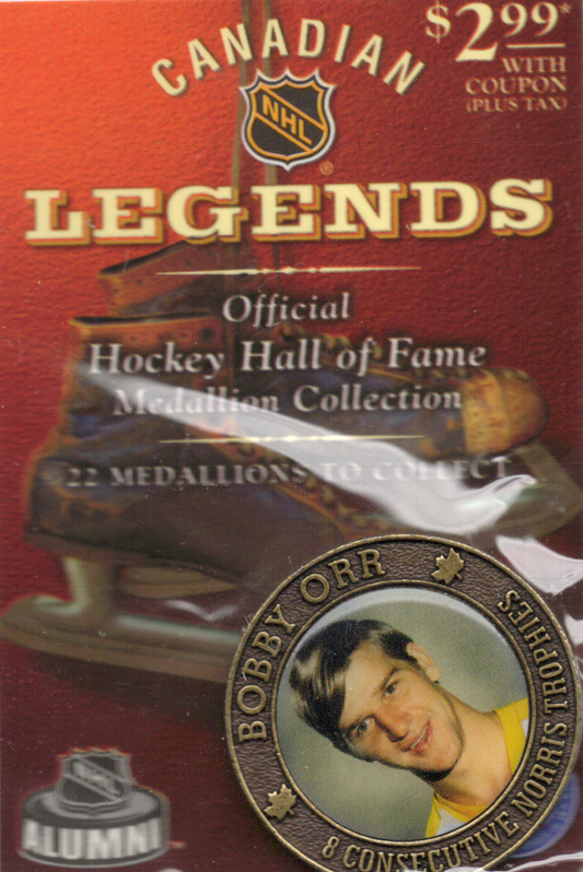 2003-04 NHL Canadian Legends Bobby Orr Official Hockey Hall of Fame Medallion