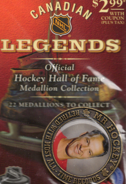 2003-04 NHL Canadian Legends Mr Hockey Official Hockey Hall of Fame Medallion