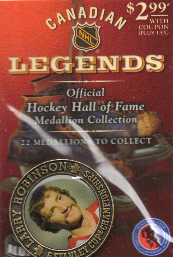 2003-04 NHL Canadian Legends Larry Robinson Official Hockey Hall of Fame Medallion