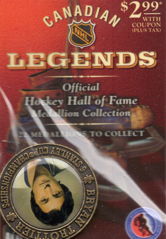 2003-04 NHL Canadian Legends Bryan Trottier Official Hockey Hall of Fame Medallion