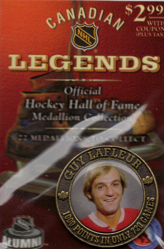 2003-04 NHL Canadian Legends Guy Lafleur Official Hockey Hall of Fame Medallion