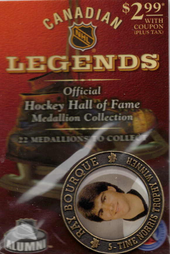 2003-04 NHL Canadian Legends Ray Bourque Official Hockey Hall of Fame Medallion