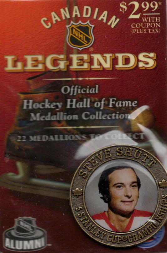 2003-04 NHL Canadian Legends Steve Shutt Official Hockey Hall of Fame Medallion