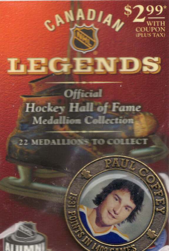 2003-04 NHL Canadian Legends Paul Coffey Official Hockey Hall of Fame Medallion