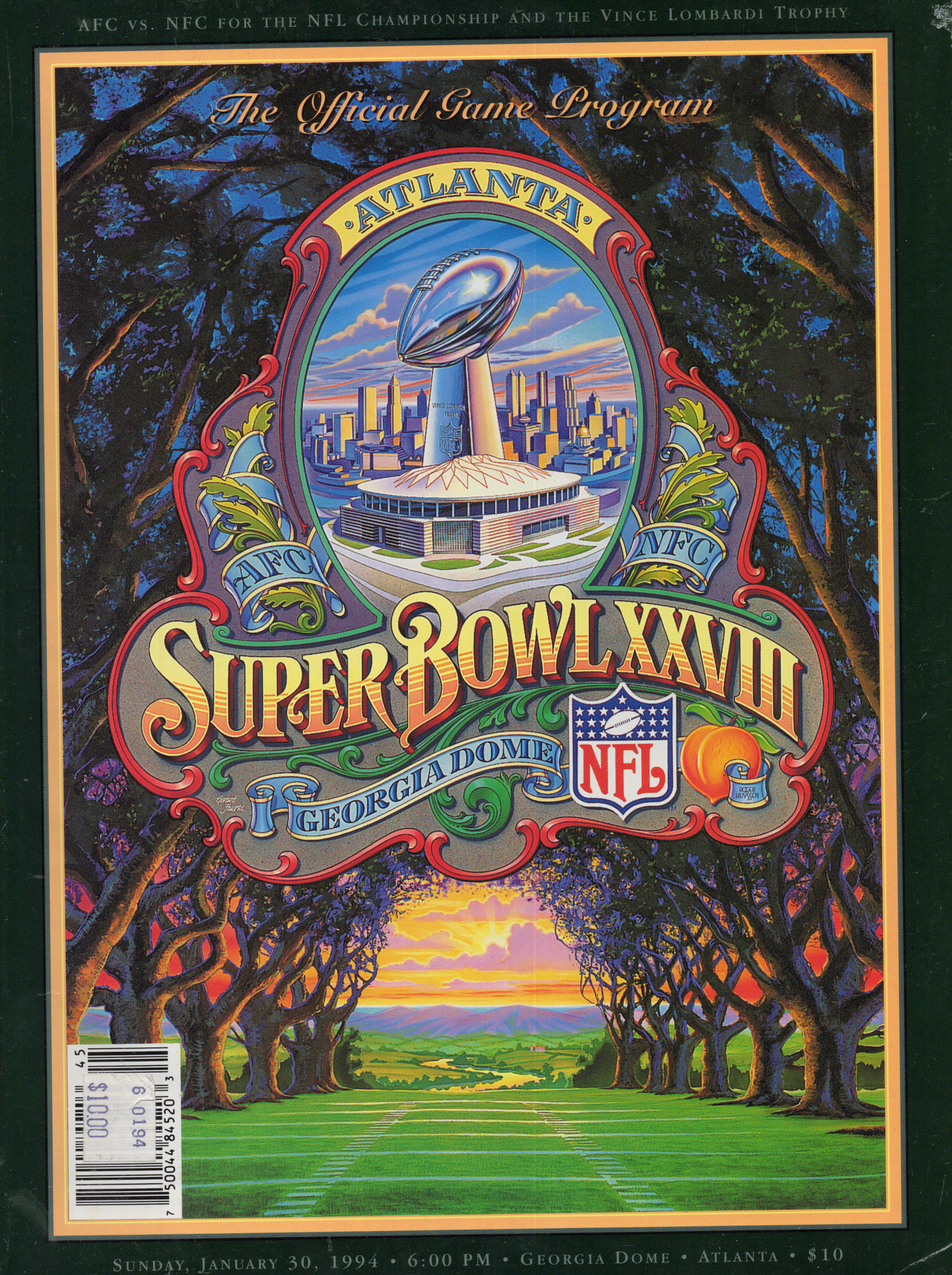 1994 NFL Super Bowl XXVIII Official Game Program (January 30 1994) Buffalo Bills Vs Dallas Cowboys