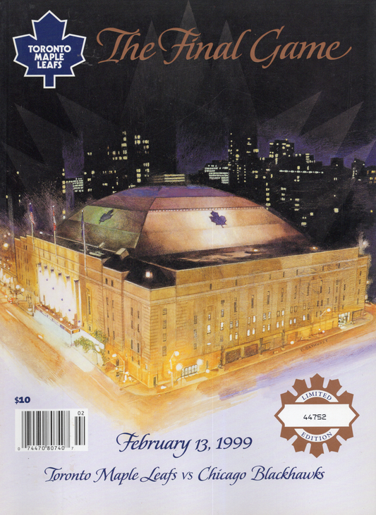 1999 The Final Game Official Commemorative Game Program (Feburary 13 1999) Maple Leafs