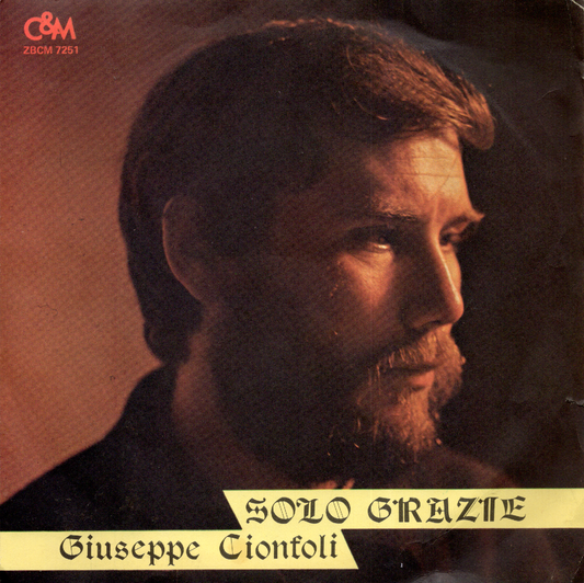 Vintage 1982 Giuseppe Cionfoli- Solo Grazie 7-inch Vinyl Record