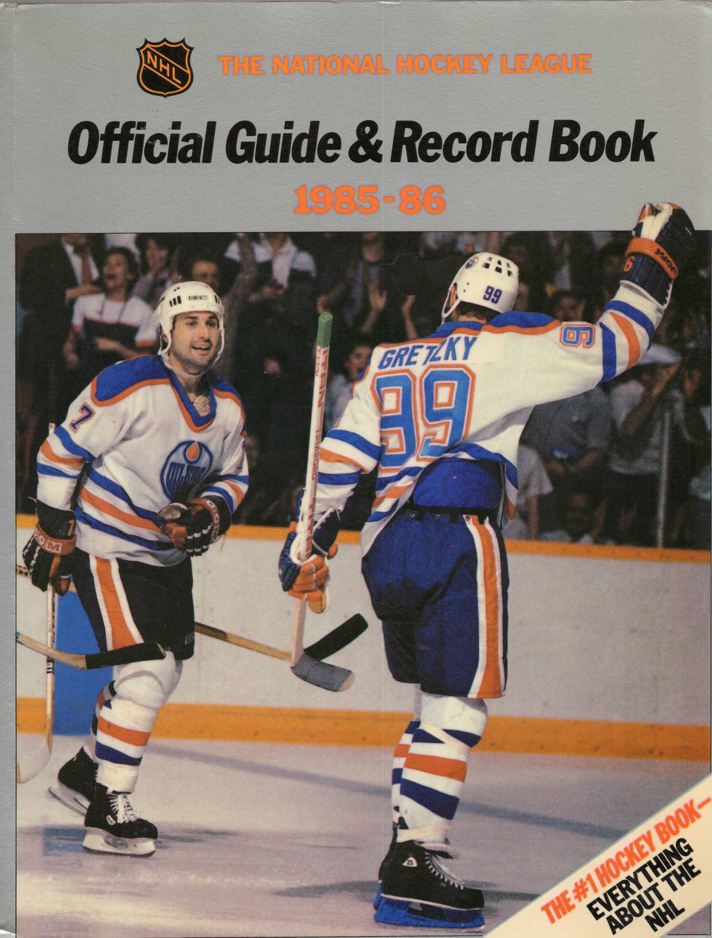 1985-86 NHL Hockey Official Guide & Record Book Wayne Gretzky Cover