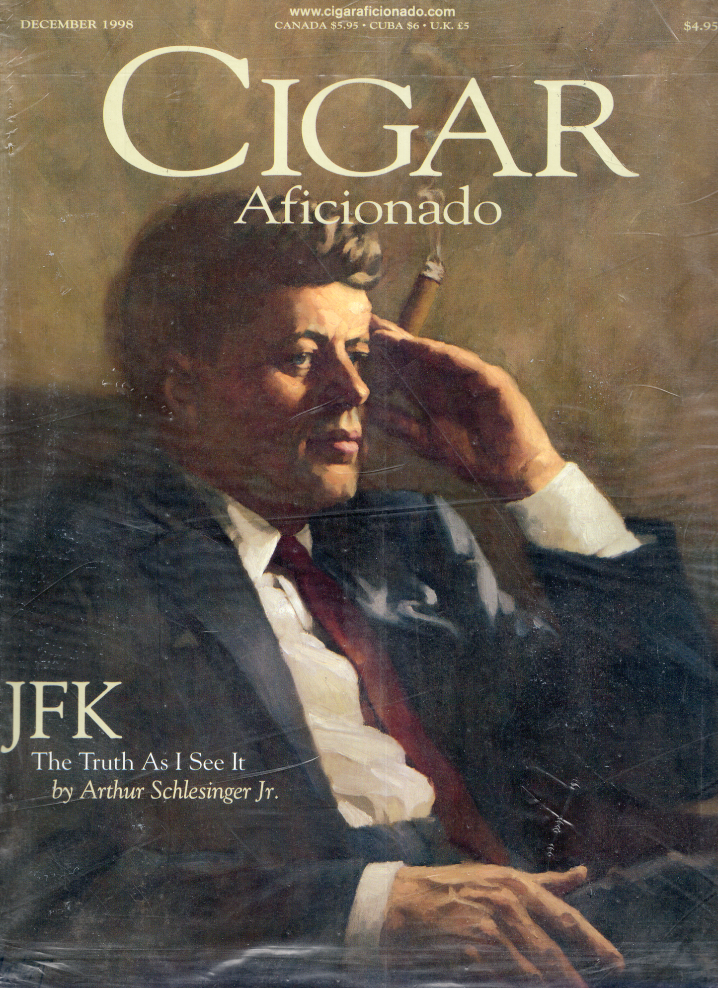 Vintage 1998 Cigar Aficionado: John F. Kennedy Celebrity Issue Sealed Magazine
