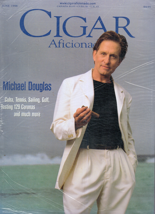 Vintage 1998 Cigar Aficionado: Michael Douglas Celebrity Issue Sealed Magazine