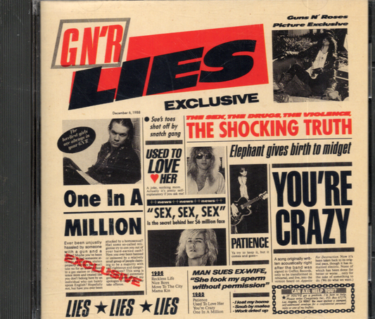 Guns N' Roses G N' R Lies (1988) Album Vintage CD