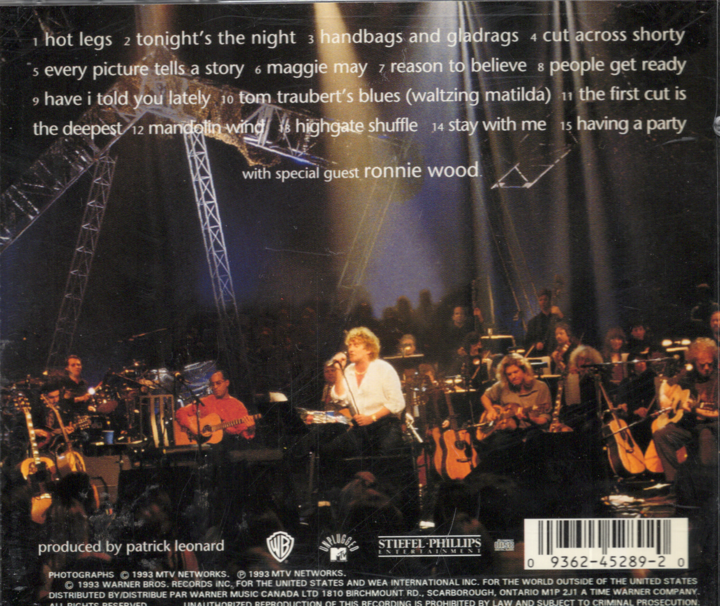 Rod Stewart Unplugged... and Seated (1993) Studio Album Vintage CD