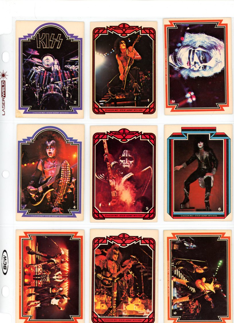 1978 Donruss KISS Series 1 Trading Cards (Complete Set of 66) VG+ Condition Gene Simmons Paul Stanley