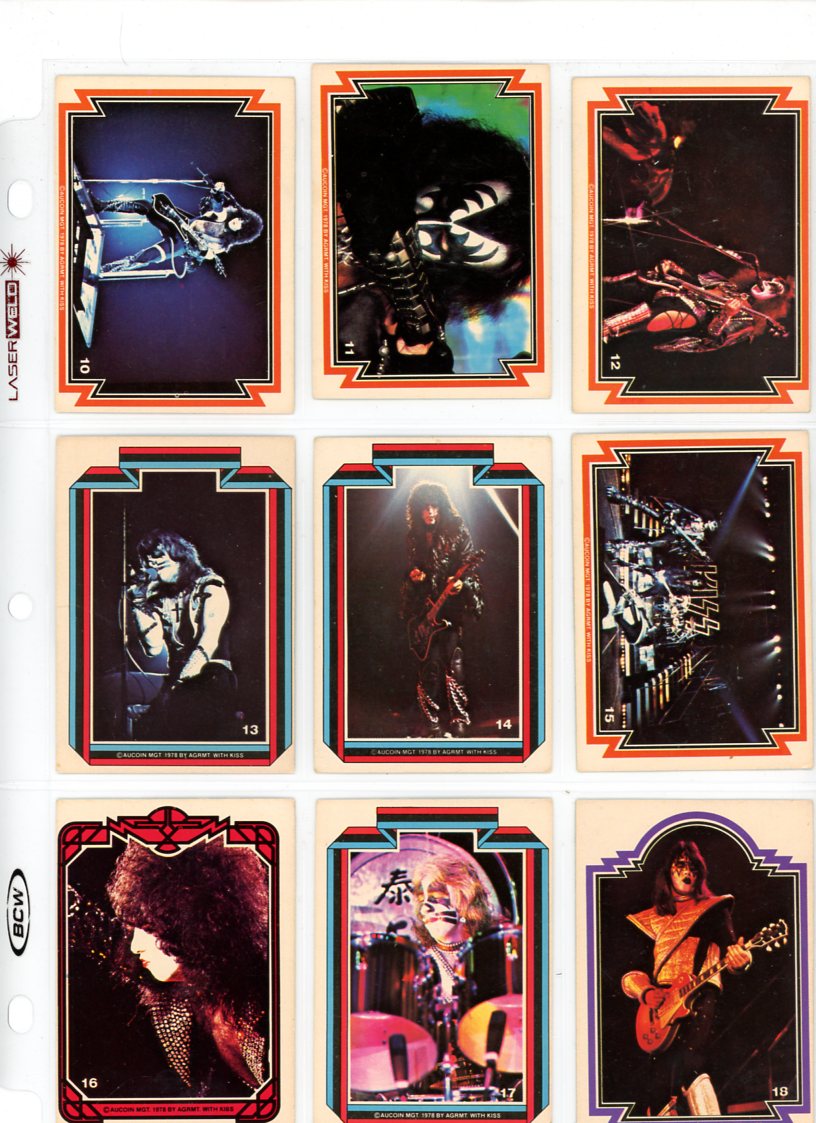 1978 Donruss KISS Series 1 Trading Cards (Complete Set of 66) VG+ Condition Gene Simmons Paul Stanley