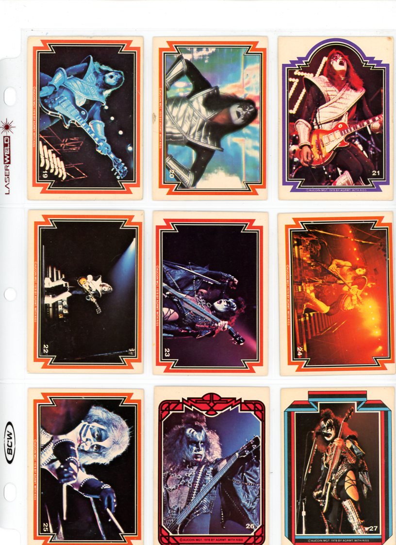 1978 Donruss KISS Series 1 Trading Cards (Complete Set of 66) VG+ Condition Gene Simmons Paul Stanley