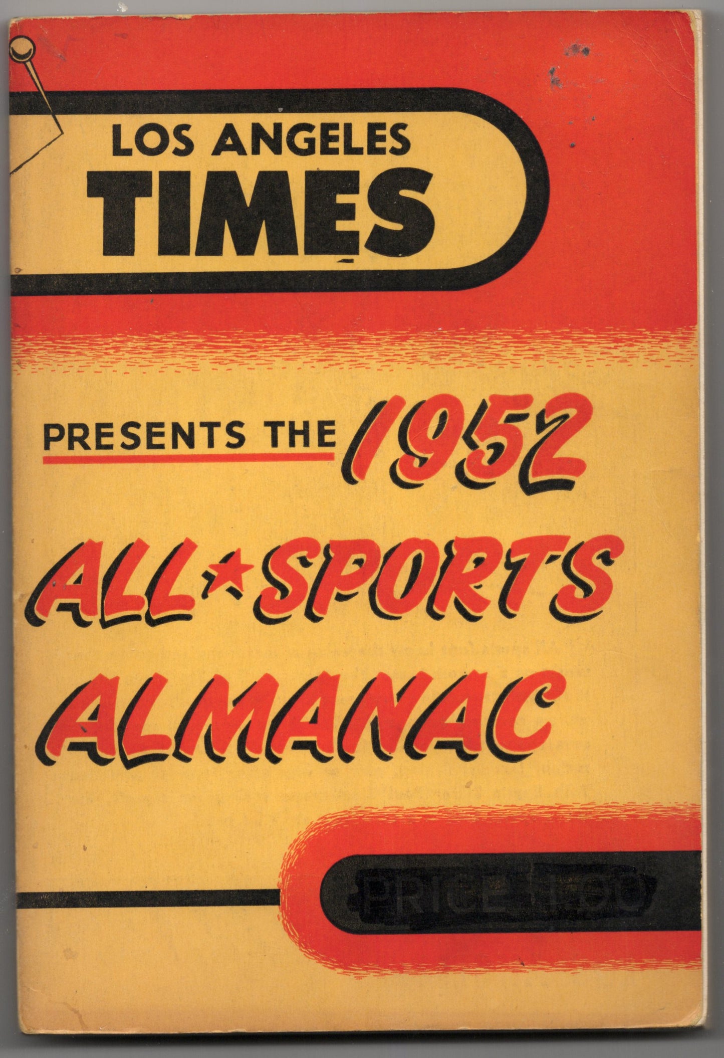 1952 Los Angeles Times All Sports Almanac Vintage Paperback