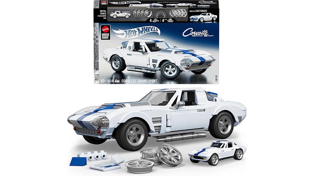 2025 Mattel Brick Shop Hot Wheels Corvette Grand Sport Building Set